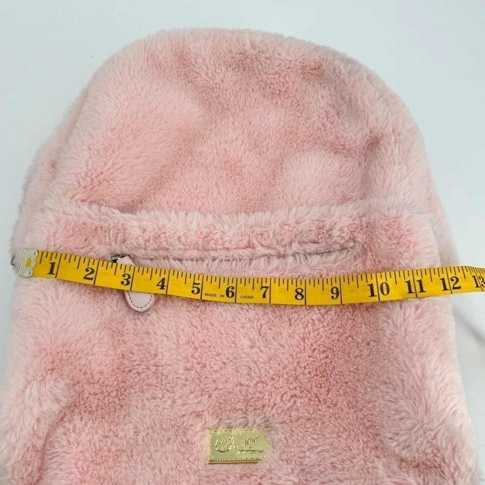 Luv Betsy by Betsy Johnson Pink Rainbow Bunny Hoodie Backpack Soft Plush